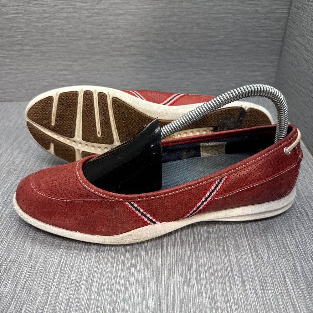 Sebago Calybro Skimmer Red Leather Slip On Flats Women's Size 8M